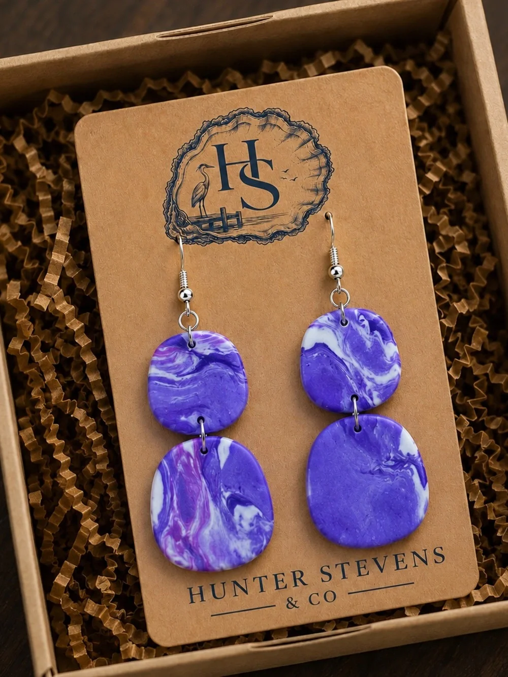 Handmade Polymer Clay Statement Earrings